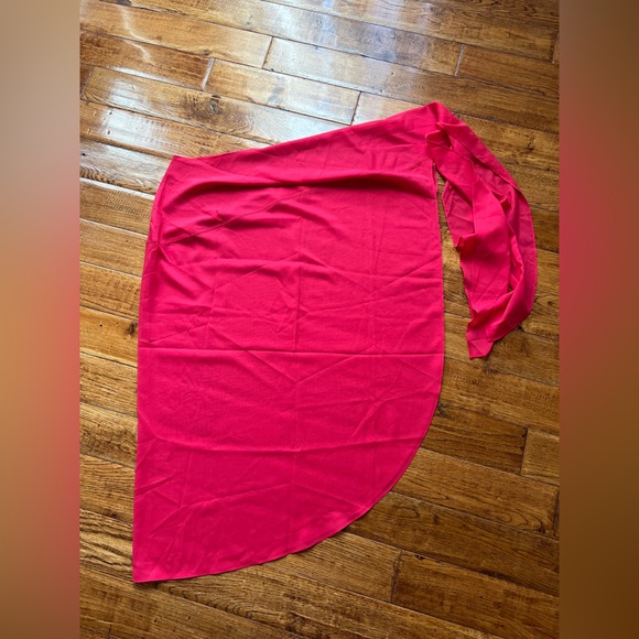 Wolford Swim Cover Up Sheer Red One Size - Picture 9 of 12